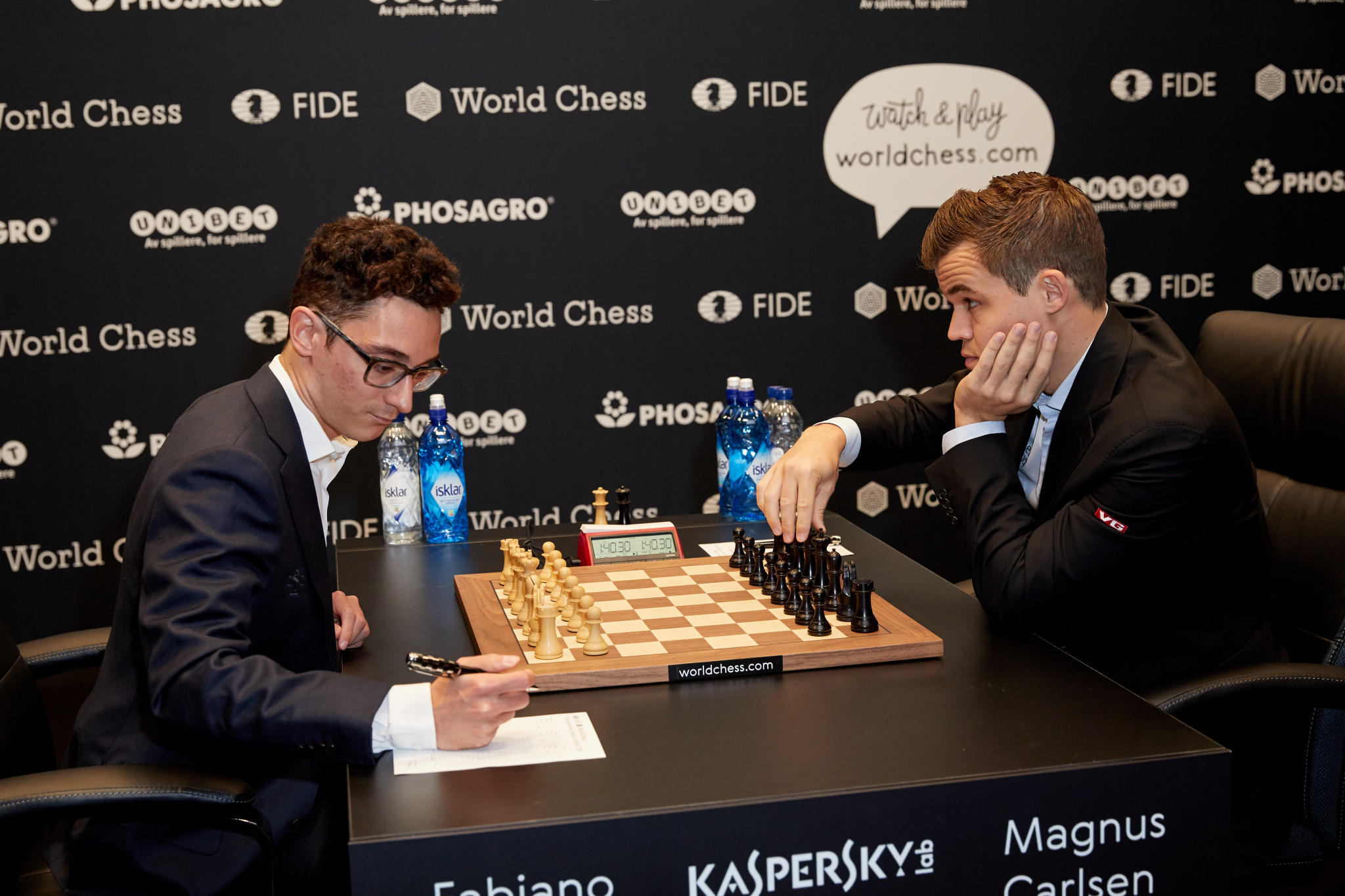 Seventh draw for Carlsen and Caruana as World Chess Championship moves