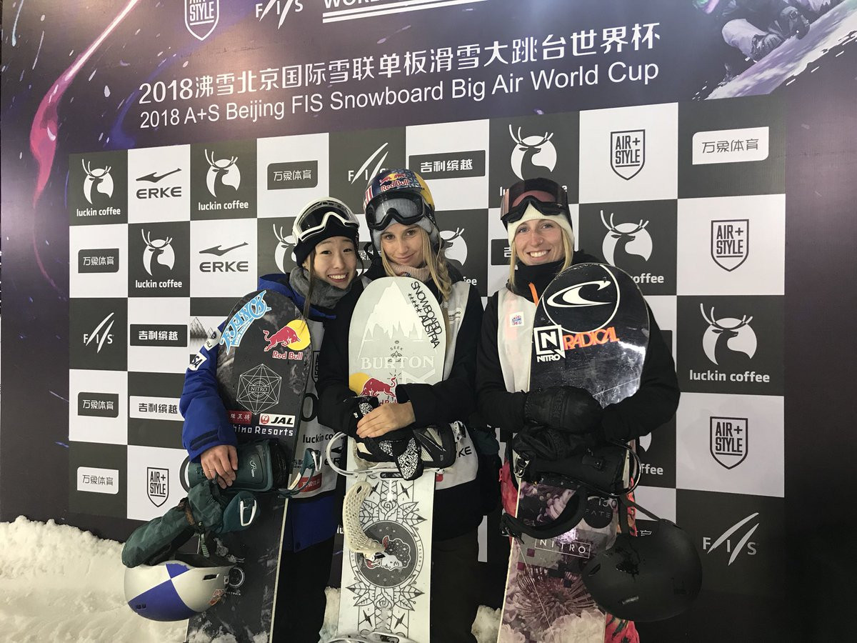 Austria S Gasser Wins Women S Snowboard Big Air World Cup In Beijing