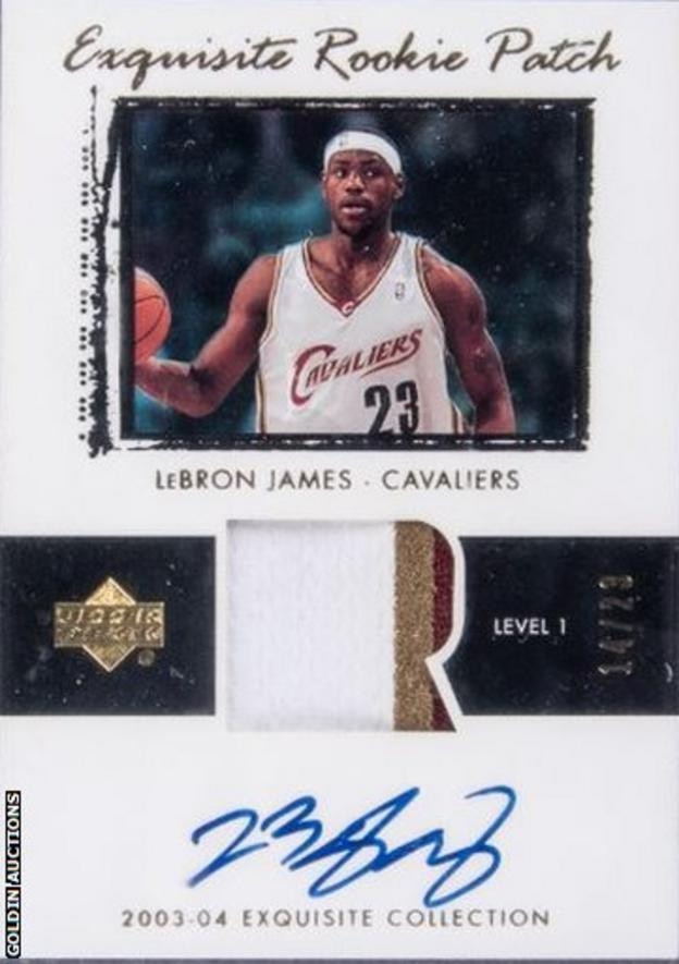 lebron james signed basketball card