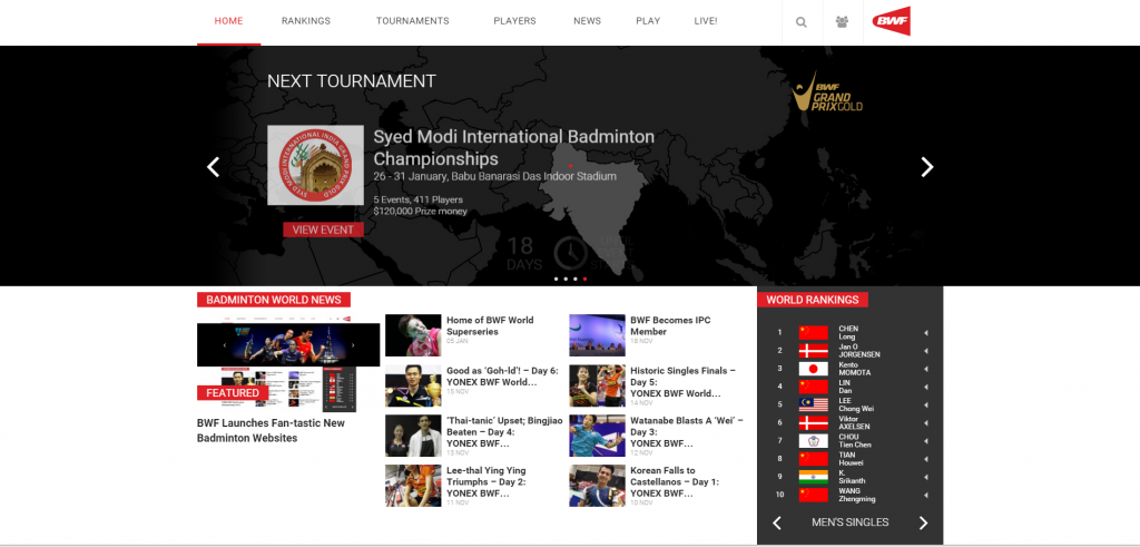 badminton website